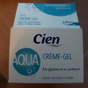 creme gel aqua, Cien