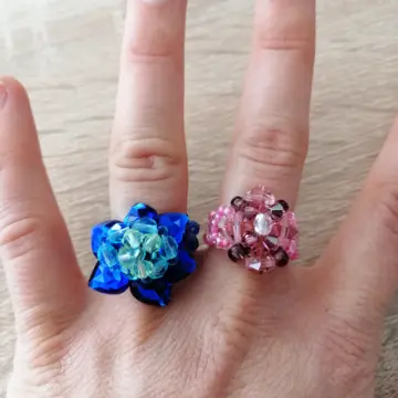 Lot de 2 bagues en perles, Inconnue