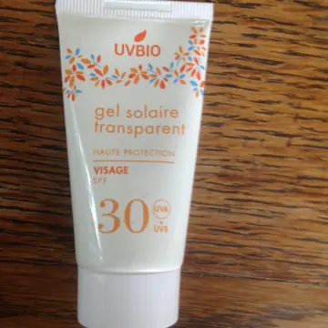 Gel solaire transparent indice 30, UVBIO
