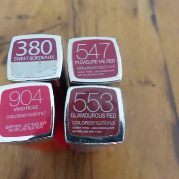 Lot de 4 rouges à lèvres, Maybelline