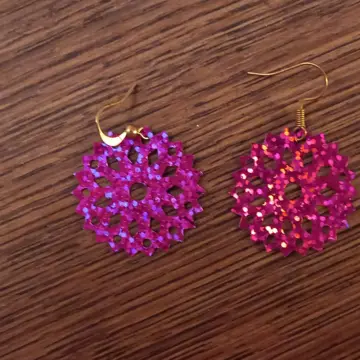 B.O. rosaces roses., Bijoux de créateur