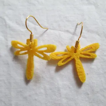 B.O. libellules jaunes., lol bijoux