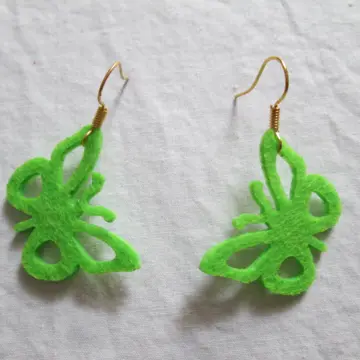 B.O. papillons verts., lol bijoux