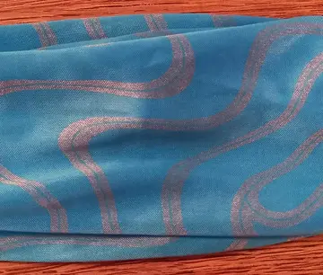 Bandeau à cheveux bleu., Bleu star