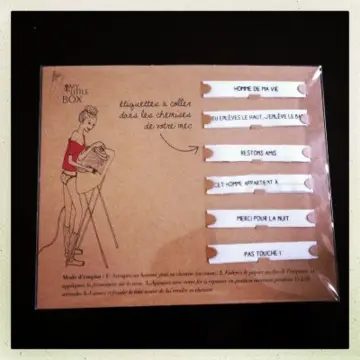 Etiquettes à coller dans les chemises, My Little Box