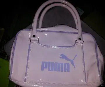 Sac Puma vinyle rose gansé mauve, Puma
