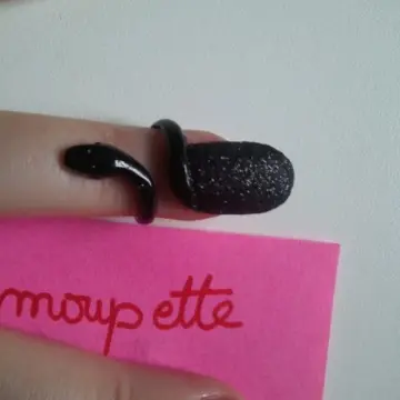 Bague d'ongle serpent noir, Claire's