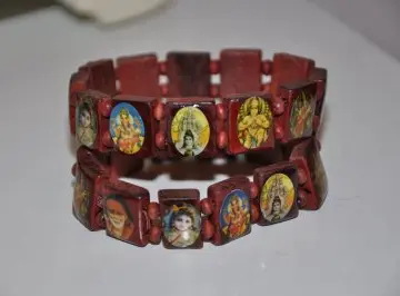 lot de 2 bracelets en bois boudha, Inconnue