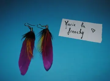 Boucles d'oreilles plumes, Valery Bijoux