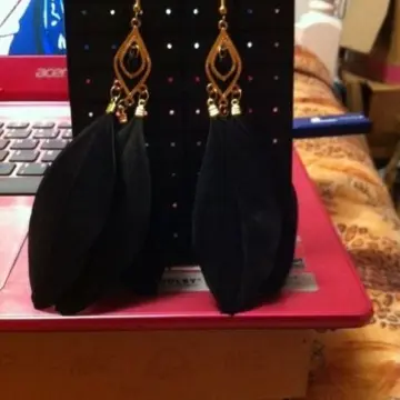 longues boucles d'oreille plumes, Forever 21