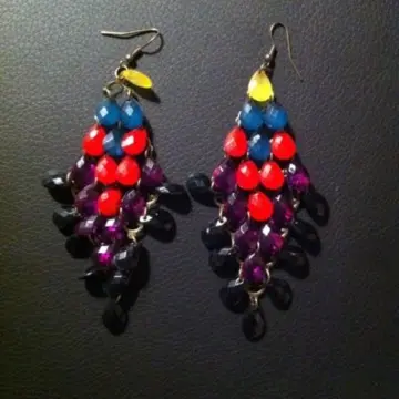 boucles d'oreille grappes multicolor, Promod