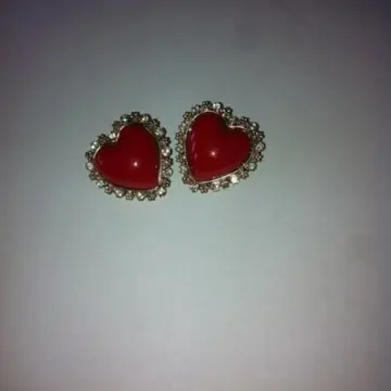 boucles d'oreille coeur strassées, Asos