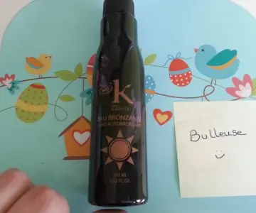 Eau bronzante sans autobronzant, K pour Karité