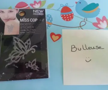 Tatouage éphémère papillon, Miss cop