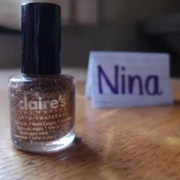 Vernis paillettes dorées, Claire's
