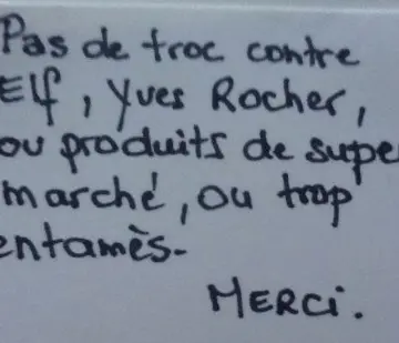 Pas de troc, Inconnue