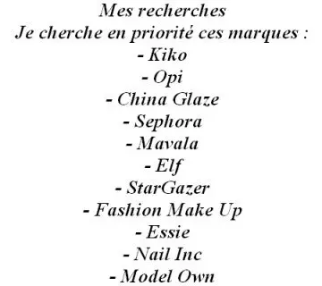 Mes recherches, Inconnue
