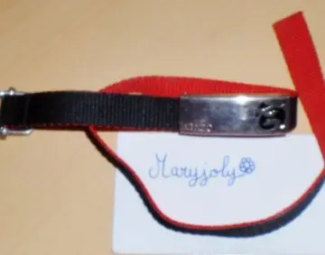 Bracelet rouge/ noir/argent, Kenzo