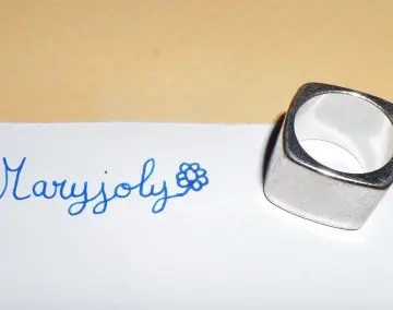 Bague argent carrée T52, Scooter