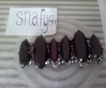 BRACELET VIOLET GROSSES PERLES, Inconnue