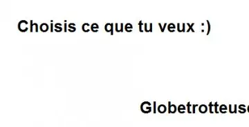 Choisis ce que tu veux, Inconnue