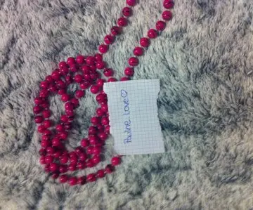 Sautoir Rose et Noir, Claire's
