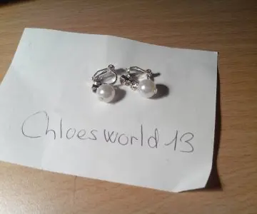 Boucles d'oreille Clip blanche, Claire's
