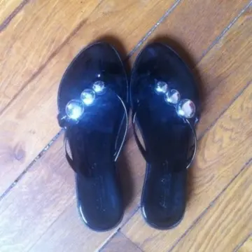 Sandales noir & argent vernis, Inconnue