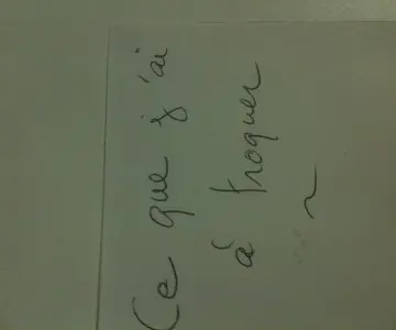 Ma liste, Inconnue
