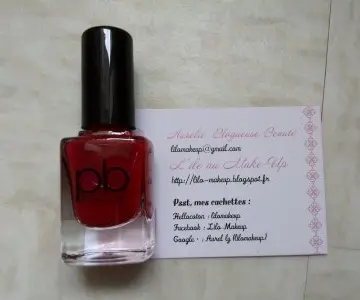 Vernis rouge, PB Cosmetics