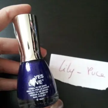 Vernis bleu marine pailletté, Yes Love