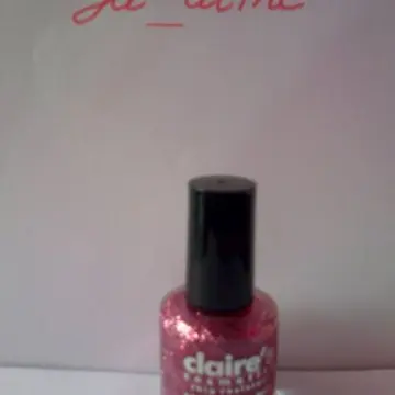 Vernis à paillettes roses, Claire's