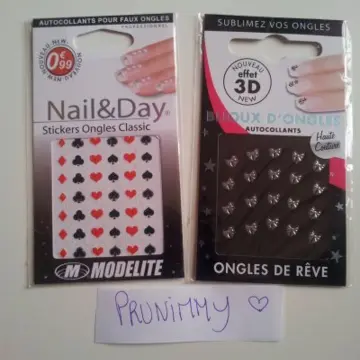 Lot de 2 plaques de décoration pour ongles, Modélite