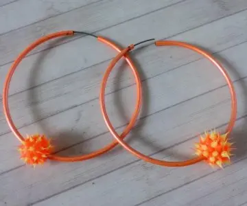 Boucles d'oreilles Virus orange, Inconnue