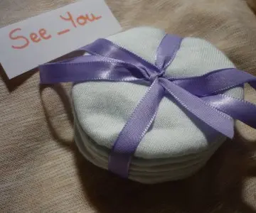 Rond démaquillant réutilisable en tissu., Hand made