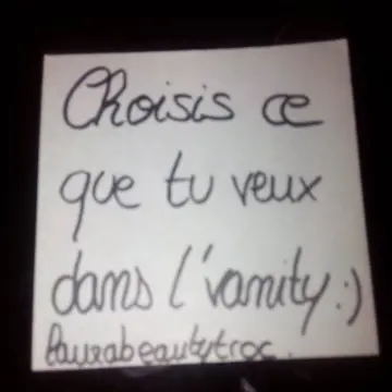Choisis ce que tu veut dans mon vanity :), Inconnue