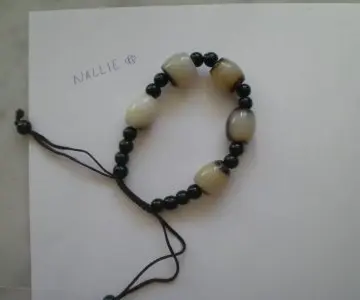 bracelet noir/blanc, Artisanale