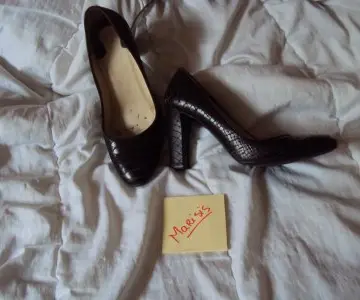 escarpins marron effet python 37, Zara