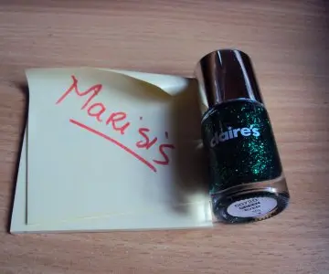 vernis paillettes vertes, Claire's