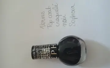 vernis sephora top coat craquelé noir, Sephora