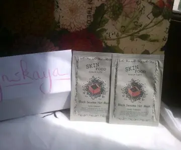 black sesame hot mask, Skin Food