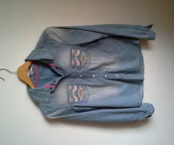 Chemise jean détail poche, Etam