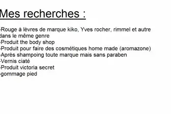 mes recherches, KIKO