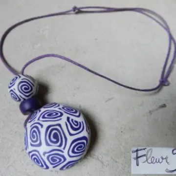 Collier réglable pâte fimo, Inconnue