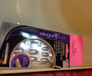 Kit faux ongles argenté, Elegantouch