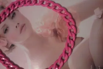 collier chaine rose fluo, Claire's