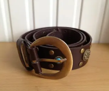 Ceinture marron décorations bronzes, Mim