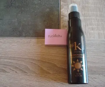Eau bronzante, K pour Karité