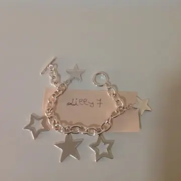 Bracelet argenté breloques étoiles, Claire's