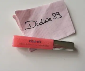 gloss rose paillettes, Claire's